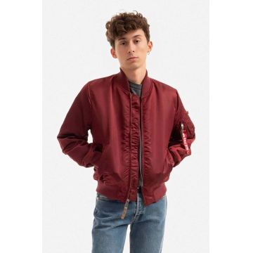 Alpha Industries geacă bomber ALPHA INDUSTRIES MA-1 VF barbati, culoarea bordo, de tranzitie 191118.184-maroon