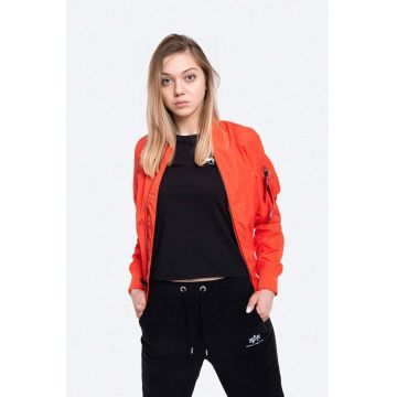 Alpha Industries geacă bomber femei, culoarea roșu, de tranziție 141041.577-red