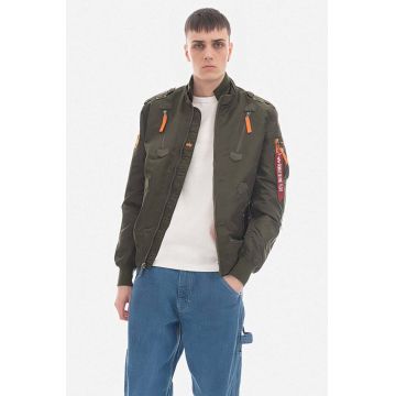 Alpha Industries geacă bomber Kurtka Alpha Industries Falcon II 156109 257 bărbați, culoarea verde, de tranziție 156109.257-green