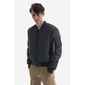 Alpha Industries geacă bomber MA-1 VF 59 Reflective barbati, culoarea negru, de tranzitie 191118R.03-black