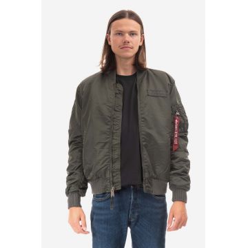 Alpha Industries geacă bomber MA-1 VF Authentic Overdyed bărbați, culoarea verde, de tranziție 108130.136-green