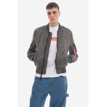 Alpha Industries geacă bomber MA-1 VF LW Battlewash 106110 89 barbati, culoarea negru, de tranzitie 106110.89-black
