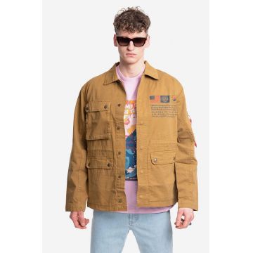 Alpha Industries geacă Field Jacket LWC 136115 13 barbati, culoarea bej, de tranzitie 136115.13-brown