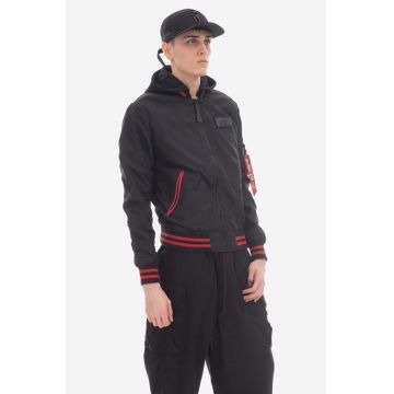 Alpha Industries geacă MA-1 TT Hood Defense 126108 03 bărbați, culoarea negru, de tranziție 126108.03-black