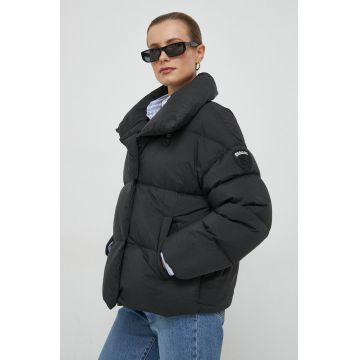 Blauer geaca de puf femei, culoarea negru, de iarna, oversize