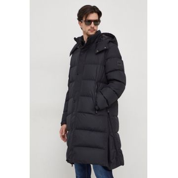 BOSS geaca de puf barbati, culoarea negru, de iarna