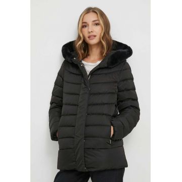 Geox geaca de puf CHLOO femei, culoarea negru, de iarna