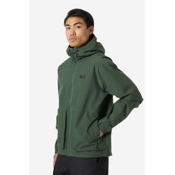Helly Hansen geacă Move Rain barbati, culoarea verde, de tranzitie 53960-476