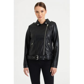 Jacheta biker de piele ecologica