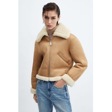 Jacheta cu captuseala de blana shearling sintetica Spash