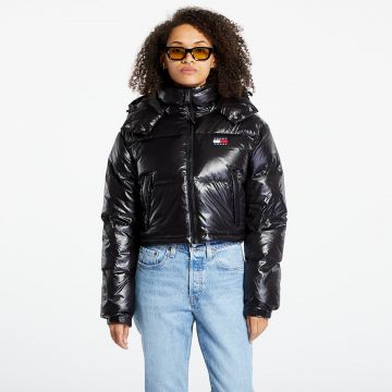Jacheta Tommy Jeans Alaska Cropped Puffer Jacket Black