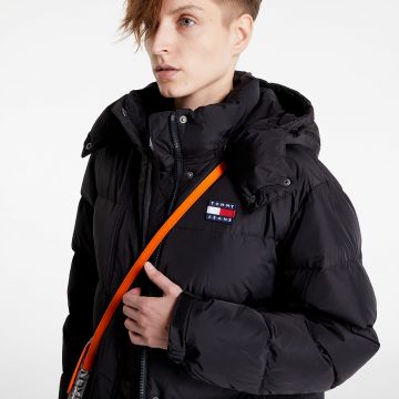Jacheta Tommy Jeans Alaska Winter Long Puffer Coat Black