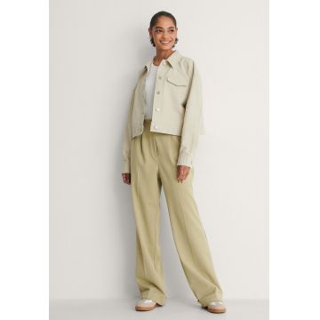 Jacheta de denim din bumbac organic cu aspect decolorat Jacheta de denim din bumbac organic cu aspect decolorat