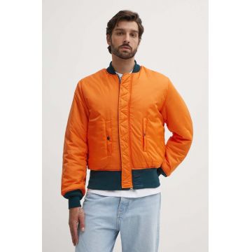 Alpha Industries geacă bomber cu două fețe MA-1 bărbați, culoarea turcoaz, de iarnă 100101.02
