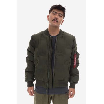 Alpha Industries geacă bomber MA-1 Emb. Logo Puffer barbati, culoarea verde, de tranzitie 108106.142-green