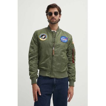 Alpha Industries geacă bomber MA-1 VF NASA bărbați, culoarea verde, de iarnă 166107.01