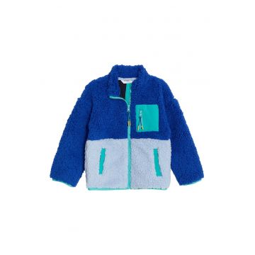 Jacheta pufoasa cu model colorblock