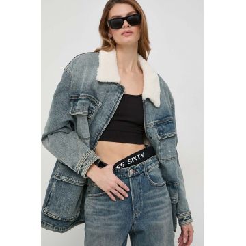 Miss Sixty geaca jeans femei, de tranzitie, oversize