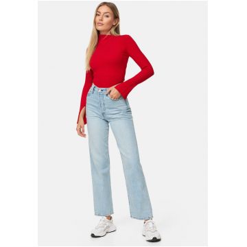 Pulover striat cu slituri laterale Ross Roll 4933