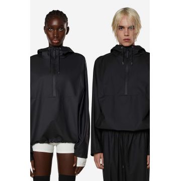Rains geacă Anorak culoarea negru, de tranzitie 18030-BLACK.
