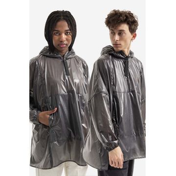 Rains geacă de ploaie Ultralight Anorak culoarea negru, de tranziție, oversize 18760.BLACK-BLACK