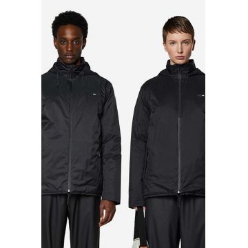 Rains geacă Padded Nylon Jacket culoarea negru, de tranzitie, oversize 15470.BLACK-BLACK