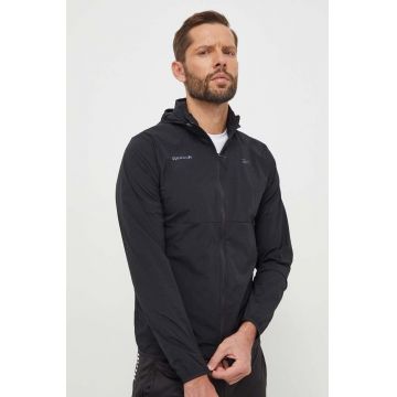 Reebok windbreaker Speed culoarea negru, de tranzitie