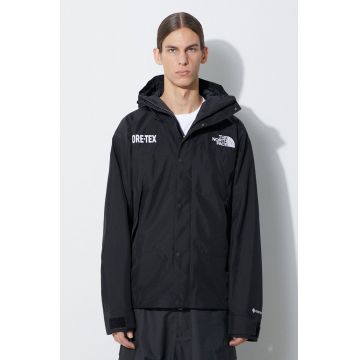 The North Face geaca Gore - Tex Mountain barbati, culoarea negru, de tranzitie, oversize, NF0A831MJK31