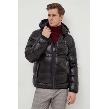 Boss Orange geaca BOSS ORANGE barbati, culoarea negru, de iarna