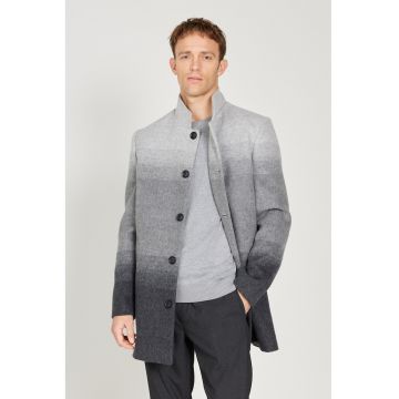 Haina de lana cu aspect in degrade - Gri melange