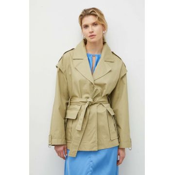 2NDDAY palton de bumbac culoarea bej, de tranzitie 2NDDAY palton de bumbac culoarea bej, de tranzitie