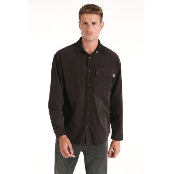 Jacheta-camasa lejera din reiat - Maro inchis