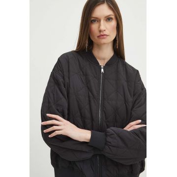 Medicine geaca bomber femei, culoarea negru, de tranzitie