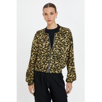 Jacheta bomber cu animal print