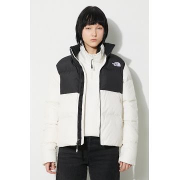 The North Face geacă W Saikuru Jacket femei, culoarea bej, de iarnă, NF0A853NQLI1