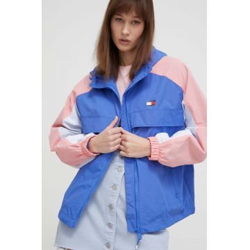 Tommy Jeans geaca femei, de tranzitie, oversize