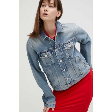 Tommy Jeans geaca jeans femei, de tranzitie, oversize