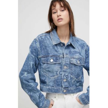 Tommy Jeans geaca jeans femei, de tranzitie