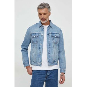 Armani Exchange geaca jeans barbati, de tranzitie