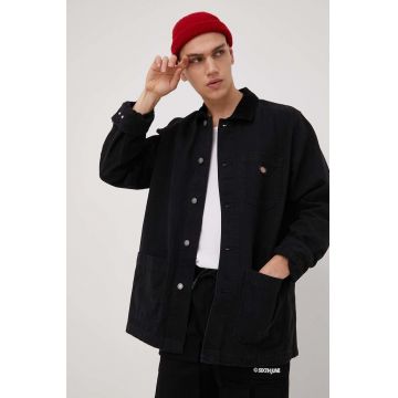 Dickies geacă din denim bărbați, culoarea negru, de tranziție