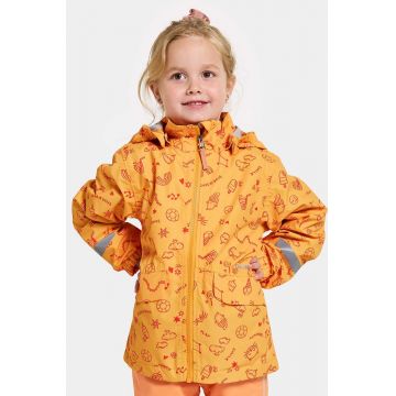 Didriksons geaca de ploaie copii NORMA KIDS PR JKT 3 culoarea portocaliu