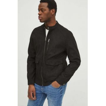 Medicine geaca bomber barbati, culoarea negru, de tranzitie