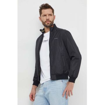 Pepe Jeans geaca barbati, culoarea negru, de tranzitie