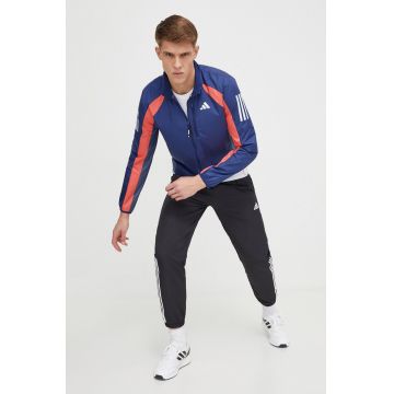 adidas Performance windbreaker Own the Run culoarea bleumarin, de tranziție IK4992