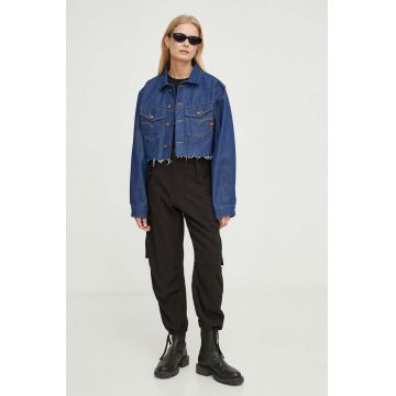 G-Star Raw geaca jeans femei, de tranzitie, oversize