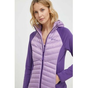 Jack Wolfskin jacheta de exterior Routeburn Pro Hybrid culoarea violet