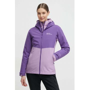 Jack Wolfskin jacheta de exterior Weiltal 2L culoarea violet