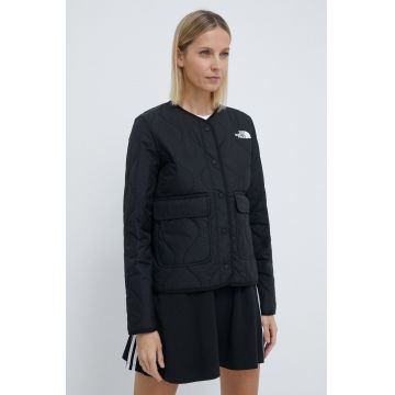 The North Face geaca femei, culoarea negru, de tranzitie