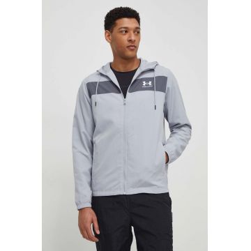 Under Armour windbreaker culoarea gri, de tranzitie