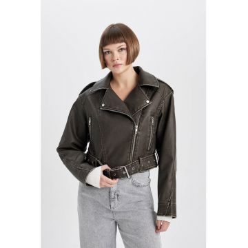 Jacheta biker relaxed fit